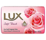 Lux Soft Touch růžové tuhé toaletní mýdlo 80 g