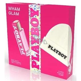 Playboy Wham Glam toaletní voda 40 ml + čepice, dárková sada pro ženy