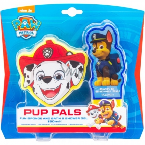 Paw Patrol Pup Pals 2v1 koupelový a sprchový gel pro děti 150 ml + žínka dárková sada