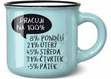 Nekupto Mini hrneček na kávu Pracuji na 100% 100 ml