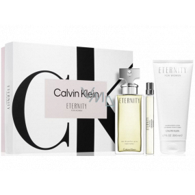 Calvin Klein Eternity parfémovaná voda pro ženy 100 ml + parfémovaná voda pro ženy 10 ml + tělové mléko 200 ml, dárková sada pro ženy