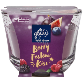 Glade Berry Festive Kiss vonná svíčka ve skle, doba hoření až 50 hodin 204 g