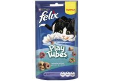 Felix Play Tubes ryba a kreveta, masová pochoutka pro dospělé kočky 50 g