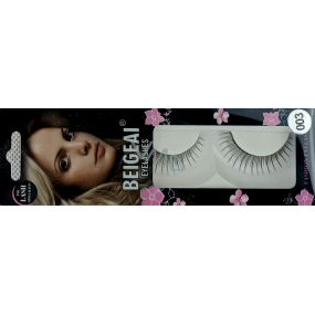 EyelaShes Umělé řasy s lepidlem 03 Černé 1 pár