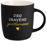 Albi Sametový hrnek - Pro pravého gentlemana černý 330 ml