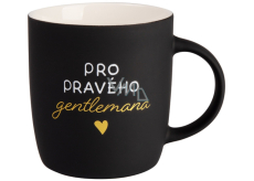 Albi Sametový hrnek - Pro pravého gentlemana černý 330 ml