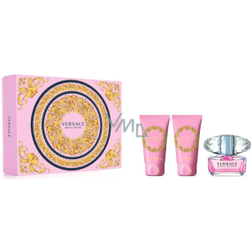 Versace Bright Crystal toaletní voda 50 ml + tělové mléko 50 ml + sprchový gel 50 ml, dárková sada pro ženy