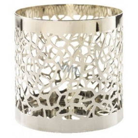 Yankee Candle Matrix Brushed Silver svícen kovový na malý decor nebo vonné perly