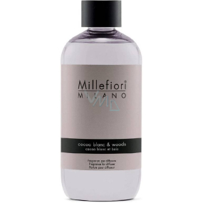 Millefiori Milano Natural Cocoa Blanc & Woods - Bílé kakao a dřeva Náplň difuzéru pro vonná stébla 500 ml