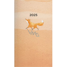 Albi Diář 2025 Kapesní čtrnáctidenní Liška 8,2 x 15,3 x 0,5 cm