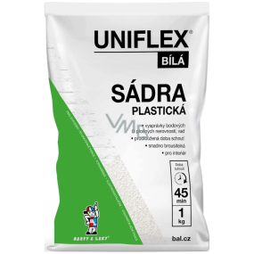 Uniflex Sádra plastická bílá 1 kg