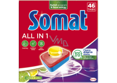 Somat All in 1 Lemon & Lime tablety do myčky 46 kusů