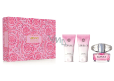 Versace Bright Crystal toaletní voda 50 ml + sprchový gel 50 ml + tělové mléko 50 ml, dárková sada pro ženy