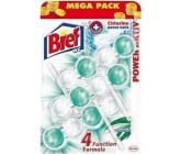 Bref Power Aktiv 4 Formula Chlorine Fresh Eucalyptus WC blok pro hygienickou čistotu a svěžest Vaší toalety, zbarvuje vodu Mega pack 3x50 g