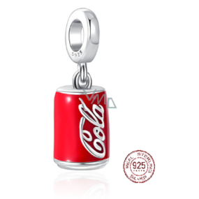 Charm Sterlingové stříbro 925 Coca Cola v plechu, přívěsek na náramek, jídlo a pití