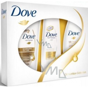 Dove Hair Therapy Nourishing Oil Care šampon 250 ml + kondicionér 200 ml + sprchový gel 250 ml, kosmetická sada