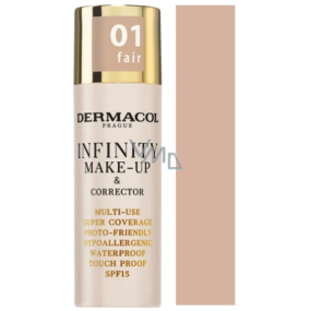 Dermacol Infinity Víceúčelový make-up a korektor 01 Fair 20 g