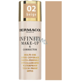 Dermacol Infinity Víceúčelový make-up a korektor 02 Beige 20 g