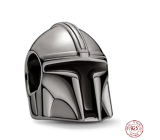 Charm Sterlingové stříbro 925 Marvel Star Wars Mandalorian Helma, korálek na náramek film