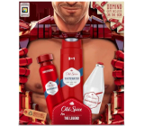 Old Spice Ironman Whitewater sprchový gel 250 ml + voda po holení 100 ml + deodorant sprej 150 ml + hrací domino, kosmetická sada pro muže