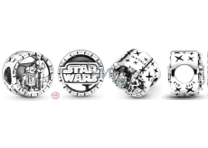 Charm Sterlingové stříbro 925 Marvel Star Wars C3PO a R2D2, korálek na náramek