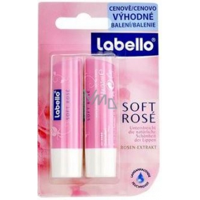 Labello Soft Rosé balzám na rty 2 x 5,5 g