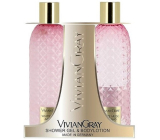 Vivian Gray White Musc & Ananas luxusní tělové mléko 300 ml + luxusní sprchový gel 300 ml, kosmetická sada