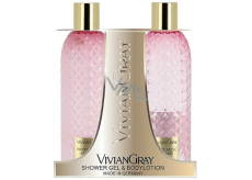 Vivian Gray White Musc & Ananas luxusní tělové mléko 300 ml + luxusní sprchový gel 300 ml, kosmetická sada