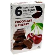 Tea Lights Chocolate Cherry vonné čajové svíčky 6 kusů