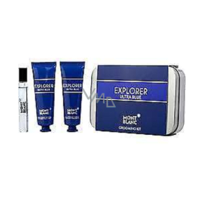 Montblanc Explorer Ultra Blue parfémovaná voda 7,5 ml + krém na pleť 30 ml + čistící gel na pleť 30 ml, dárková sada pro muže