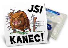 Nekupto Vtipný kondom Jsi kanec! 1 kus