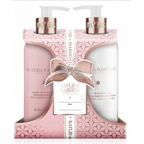 Baylis & Harding Jojoba, Hedvábí a Mandlový olej péče o ruce 2 x 300 ml kosmetická sada