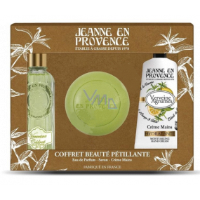 Jeanne en Provence Verbena parfémovaná voda pro ženy 60 ml + krém na ruce 75 ml + toaletní mýdlo 100 g, dárková sada pro ženy