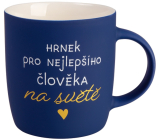 Albi Sametový hrnek Hrnek pro nejlepšího člověka modrý 330 ml