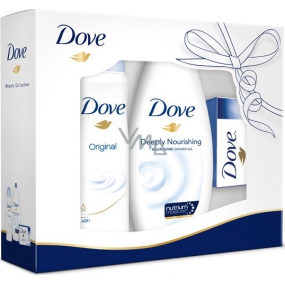 Dove Original antiperspirant deodorant sprej pro ženy 150 ml + sprchový gel 250 ml + toaletní mýdlo 100 g, kosmetická sada