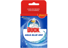 Duck Aqua Blue Efekt modré vody 4v1 Wc závěsný čistič náhradní náplň 2 x 40 g