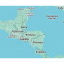 Charm Sterlingové stříbro 925 El Salvador vlajka - houpající se mapa, přívěsek na náramek cestování