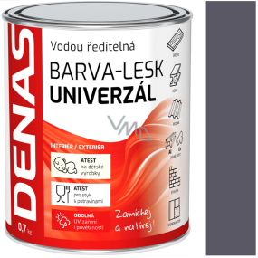 Denas Univerzál barva lesklá 0111 Šedá 0,7 kg