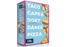 Albi Taco, čapka, dort, dárek, pizza postřehová karetní hra doporučený věk 8+