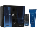 Bugatti Dynamic Move Blue toaletní voda 100 ml + sprchový gel 200 ml, dárková sada pro muže