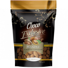 Poex Choco Exclusive Mandle v mléčné čokoládě se skořicí 700 g