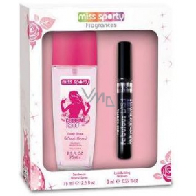 Miss Sporty Love 2 Love Clubbing Proof parfémovaný deodorant sklo pro ženy 75 ml + Fabulous Lash Xtra Black řasenka 8 ml, kosmetická sada