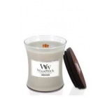 WoodWick Warm Wool - Hřejivá vlna vonná svíčka s dřevěným knotem a víčkem sklo malá 85 g