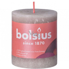 Bolsius Rustic svíčka šedá válec 68 x 80 mm