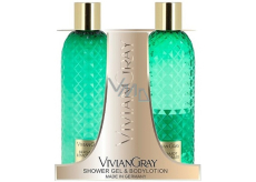 Vivian Gray Bergamot & Lemongrass luxusní tělové mléko 300 ml + luxusní sprchový gel 300 ml, kosmetická sada