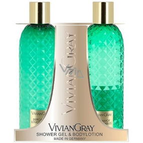 Vivian Gray Bergamot & Lemongrass luxusní tělové mléko 300 ml + luxusní sprchový gel 300 ml, kosmetická sada