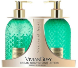 Vivian Gray Bergamot & Lemongrass luxusní tekuté mýdlo s dávkovačem 300 ml + luxusní mléko na ruce s dávkovačem 300 ml, kosmetická sada