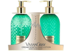 Vivian Gray Bergamot & Lemongrass luxusní tekuté mýdlo s dávkovačem 300 ml + luxusní mléko na ruce s dávkovačem 300 ml, kosmetická sada