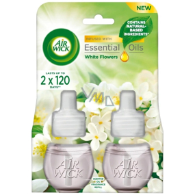 Air Wick Bílé květiny Duo elektrický osvěžovač tekutá náplň náhradní náplň 2 x 19 ml