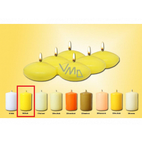 Lima Plovoucí čočka svíčka žlutá 50 x 25 mm 6 kusů